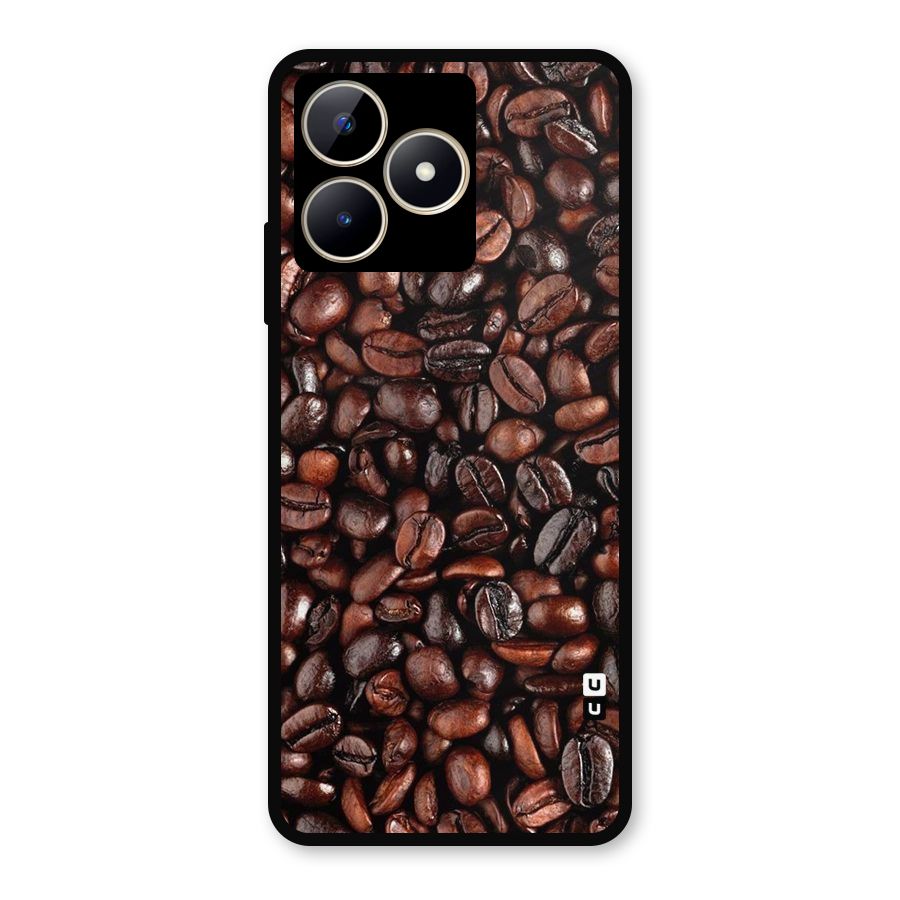 Coffee Beans Texture Metal Back Case for Realme C53
