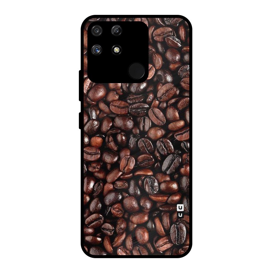 Coffee Beans Texture Metal Back Case for Realme Narzo 50A