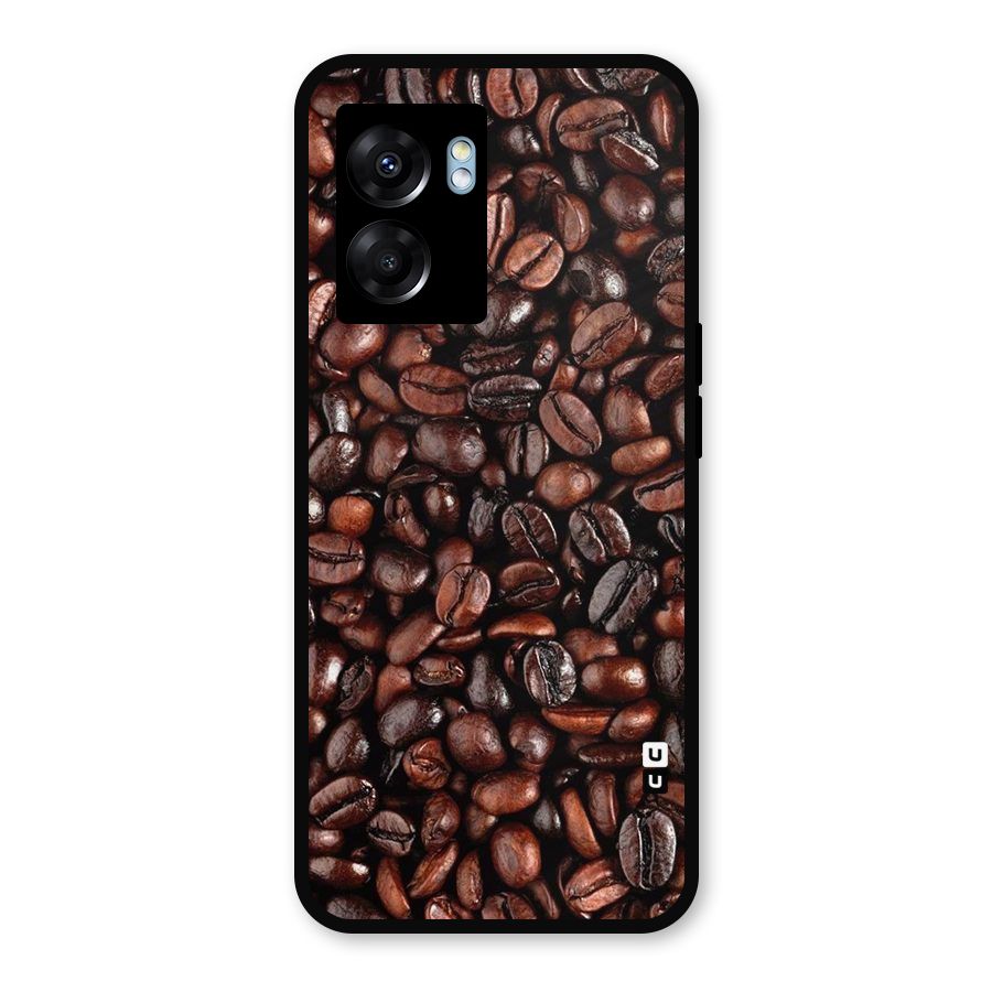 Coffee Beans Texture Metal Back Case for Realme Narzo 50 5G