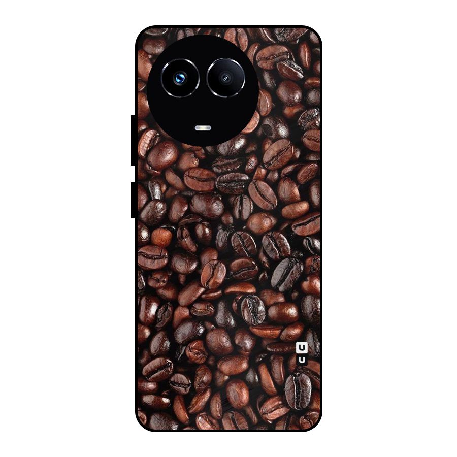 Coffee Beans Texture Metal Back Case for Realme Narzo 60X