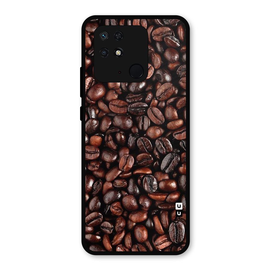 Coffee Beans Texture Metal Back Case for Redmi 10 Power