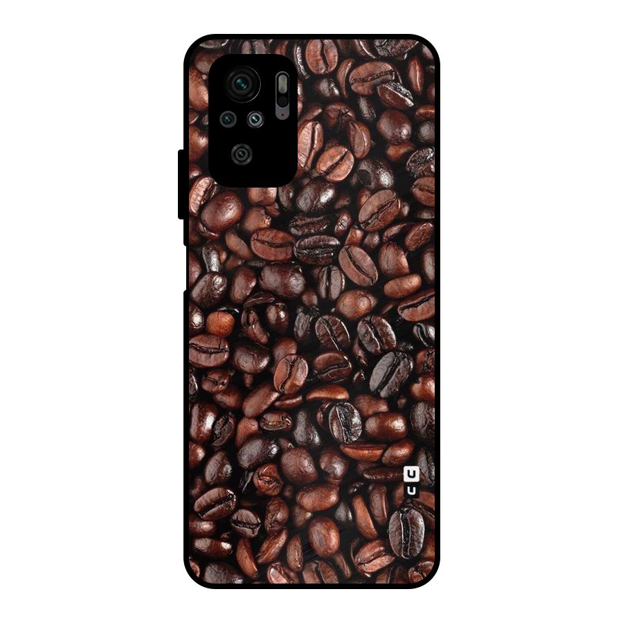 Coffee Beans Texture Metal Back Case for Redmi Note 10S