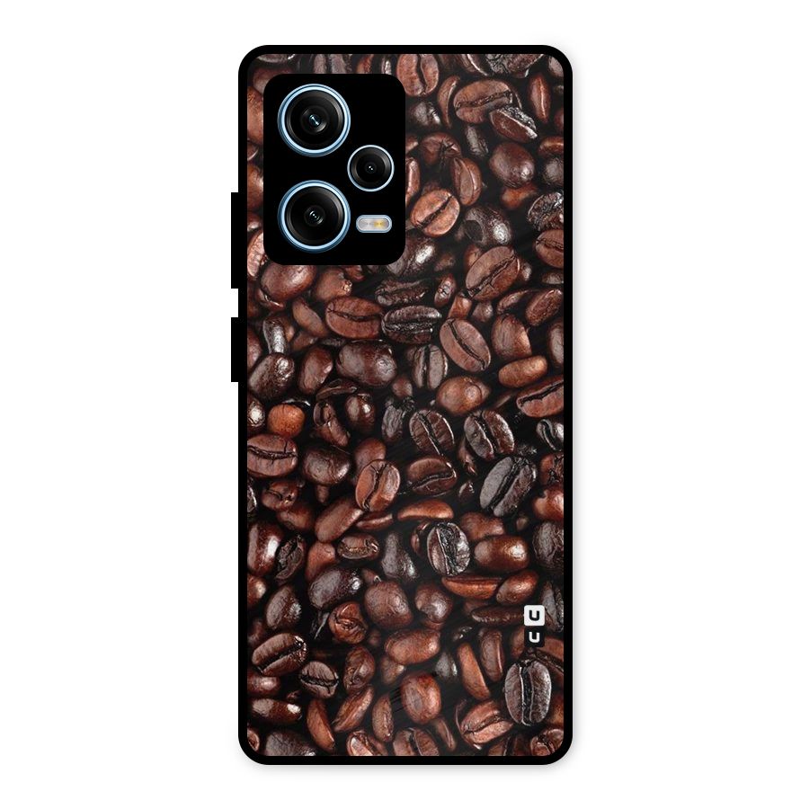 Coffee Beans Texture Metal Back Case for Redmi Note 12 Pro