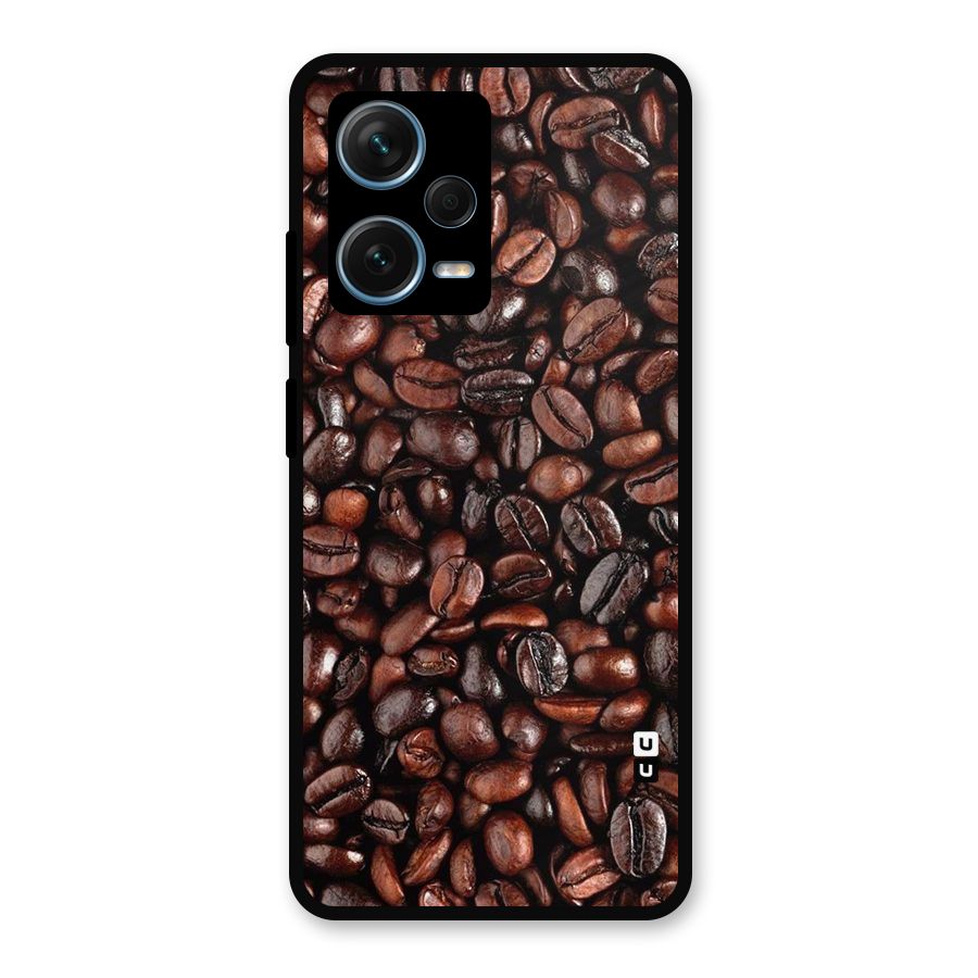 Coffee Beans Texture Metal Back Case for Redmi Note 12 Pro Plus 5G