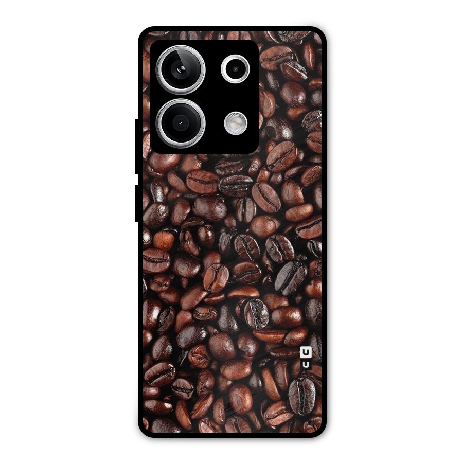 Coffee Beans Texture Metal Back Case for Redmi Note 13 5G