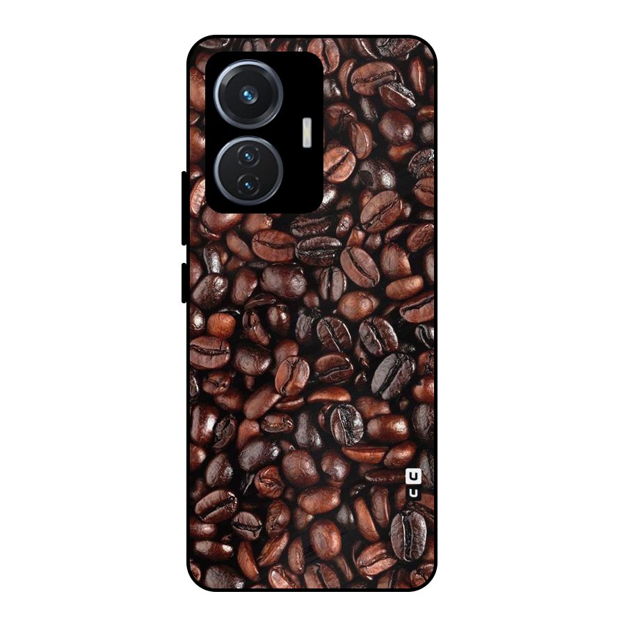 Coffee Beans Texture Metal Back Case for Vivo T1 44W