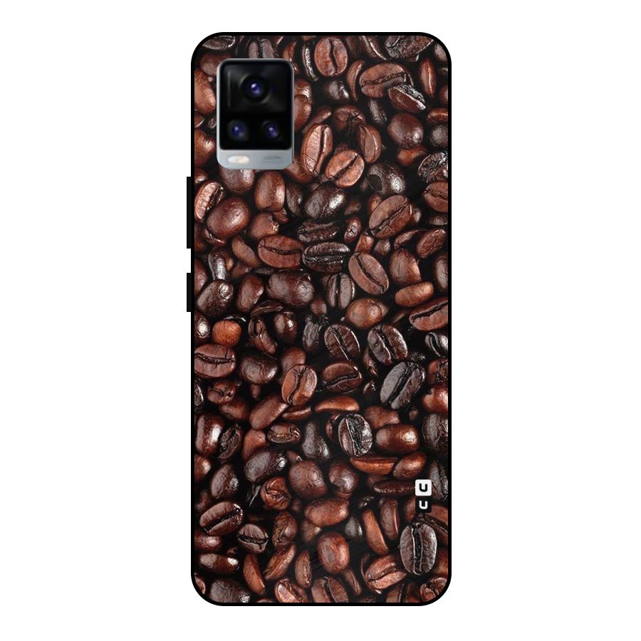 Coffee Beans Texture Metal Back Case for Vivo V20