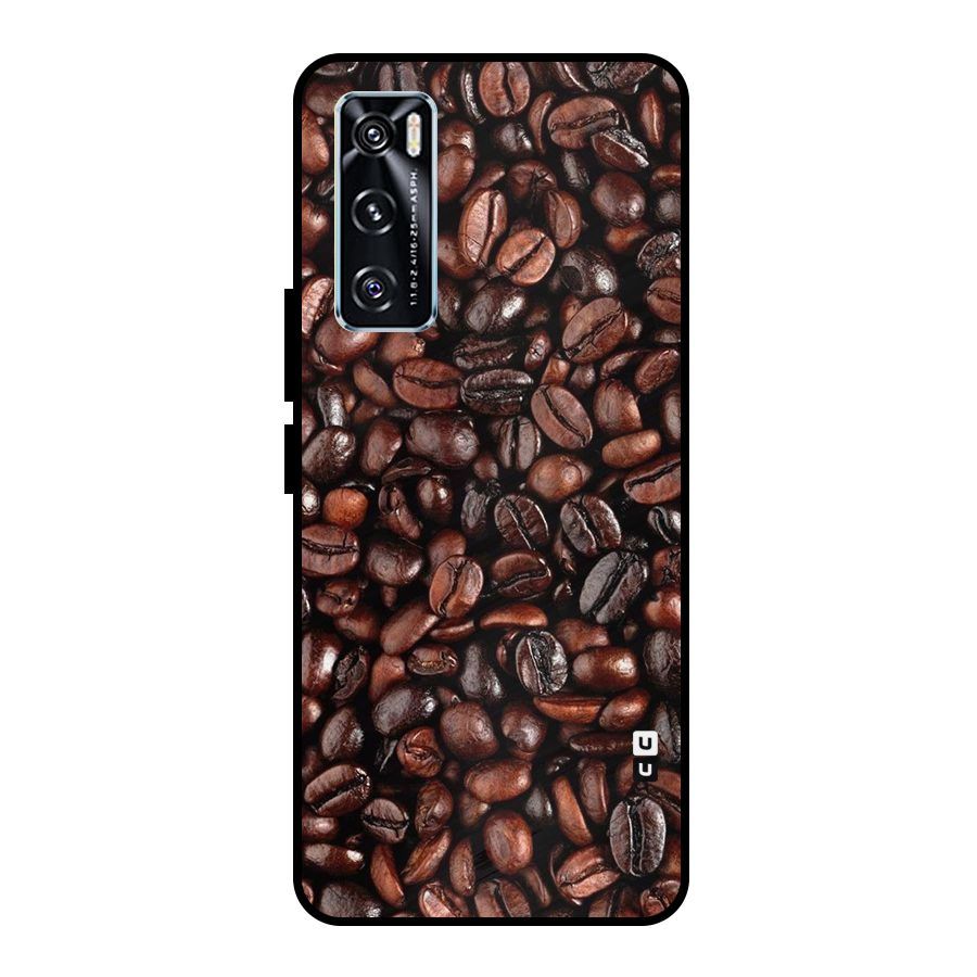 Coffee Beans Texture Metal Back Case for Vivo V20 SE