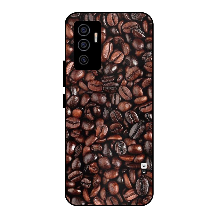Coffee Beans Texture Metal Back Case for Vivo V23e