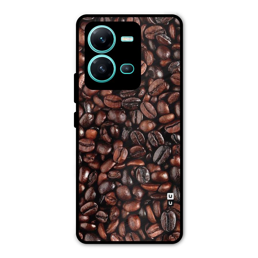 Coffee Beans Texture Metal Back Case for Vivo V25