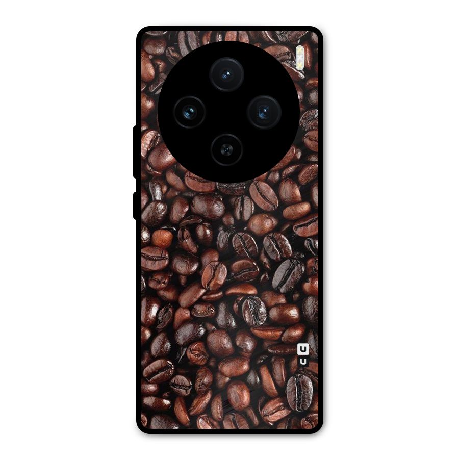 Coffee Beans Texture Metal Back Case for Vivo X100
