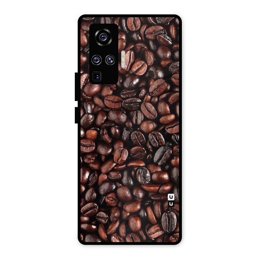 Coffee Beans Texture Metal Back Case for Vivo X50 Pro