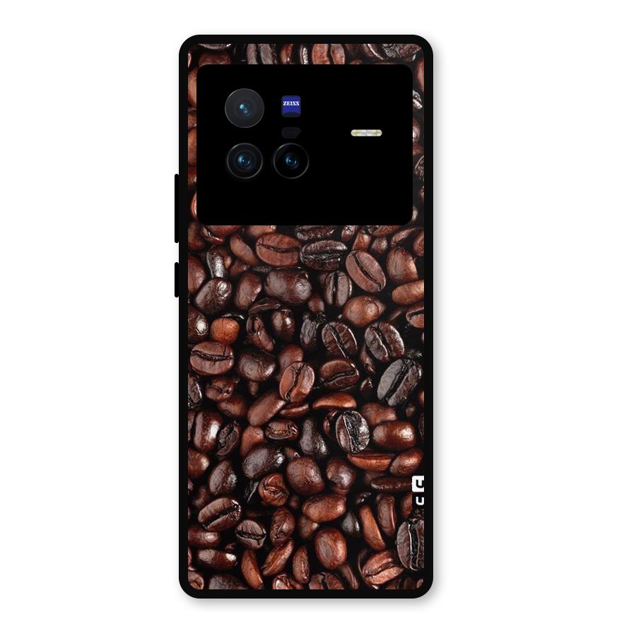 Coffee Beans Texture Metal Back Case for Vivo X80