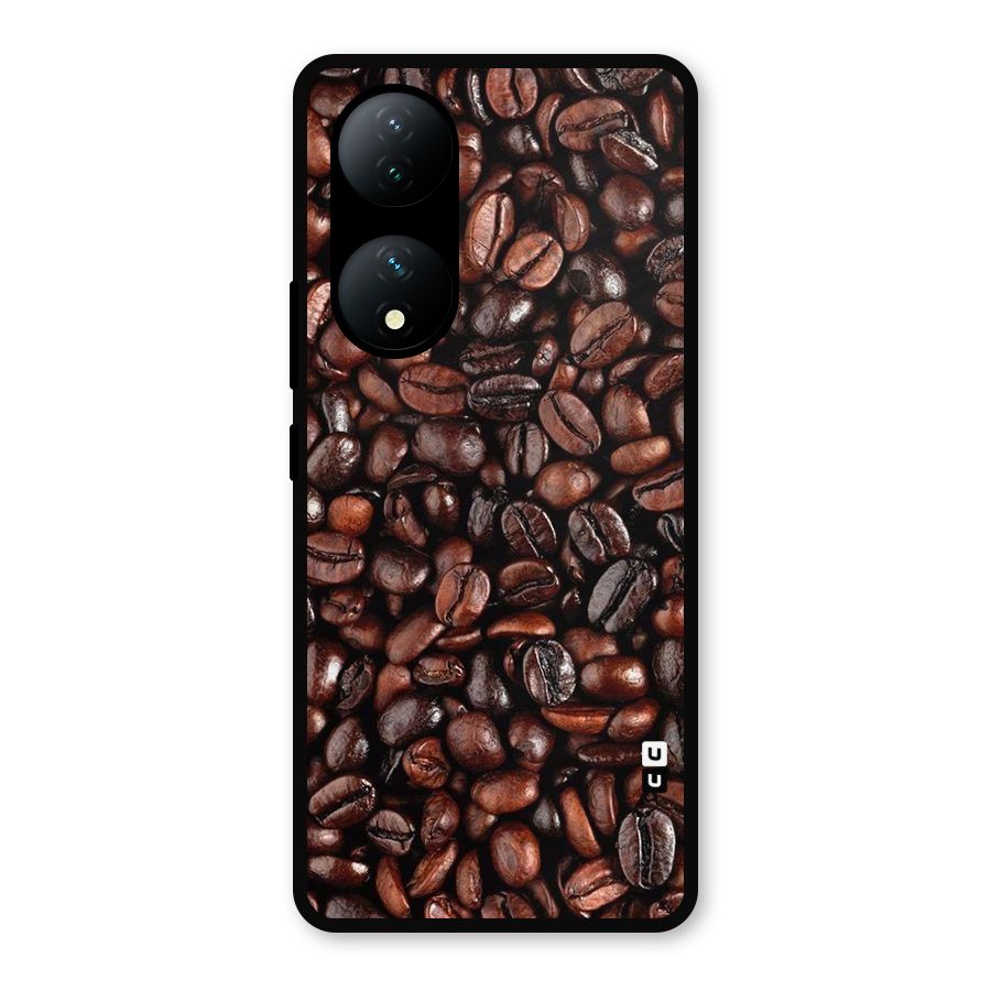 Coffee Beans Texture Metal Back Case for Vivo Y100