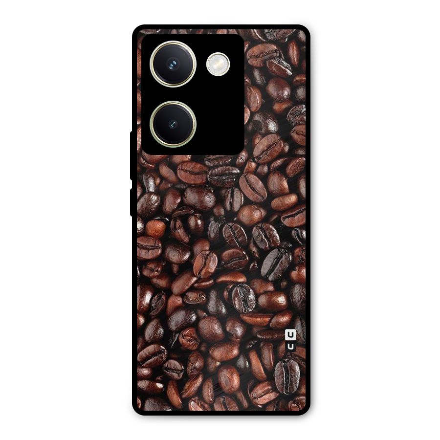 Coffee Beans Texture Metal Back Case for Vivo Y200 Pro