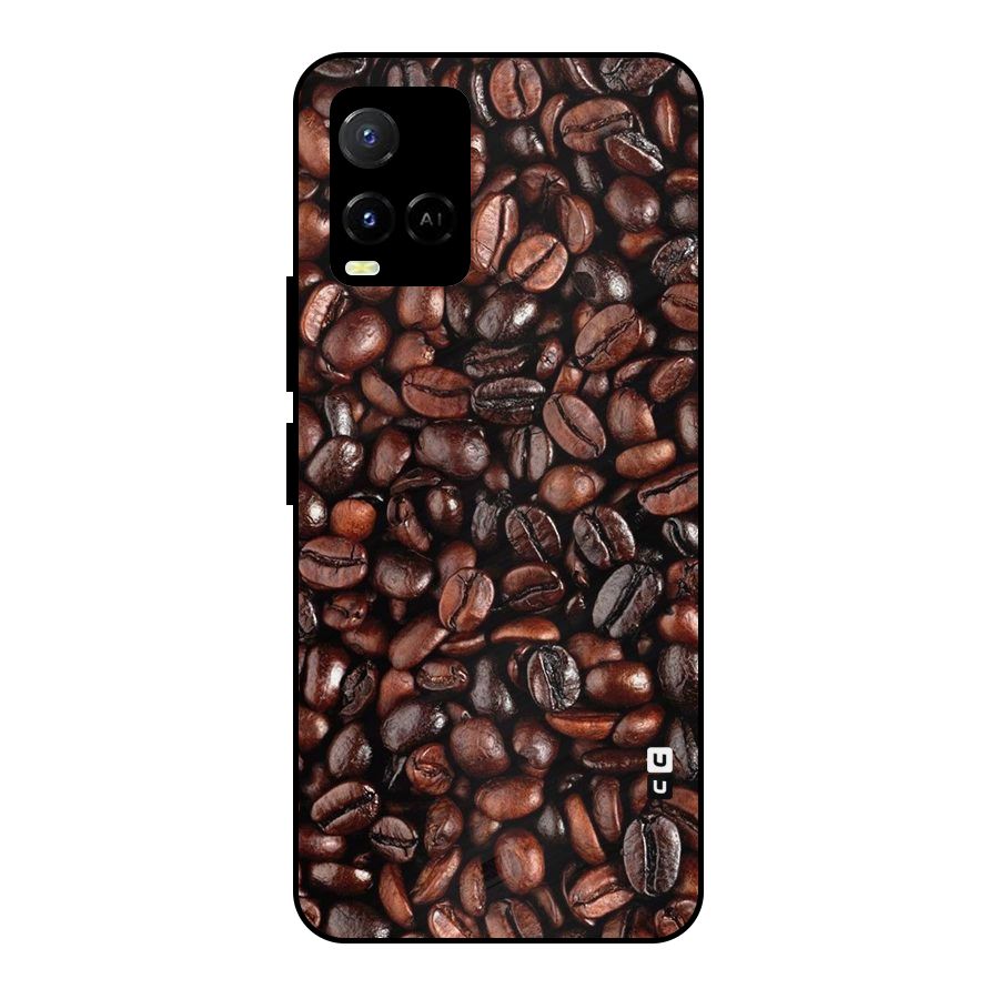 Coffee Beans Texture Metal Back Case for Vivo Y21