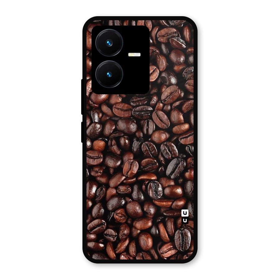 Coffee Beans Texture Metal Back Case for Vivo Y22
