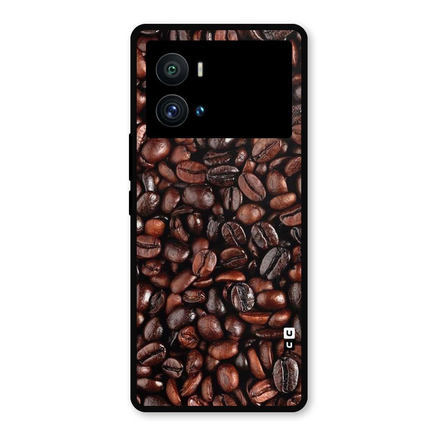 Coffee Beans Texture Metal Back Case for iQOO 9 Pro