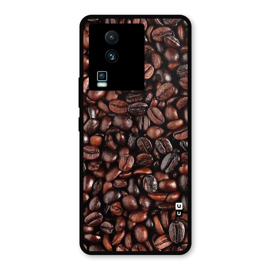Coffee Beans Texture Metal Back Case for iQOO Neo 7