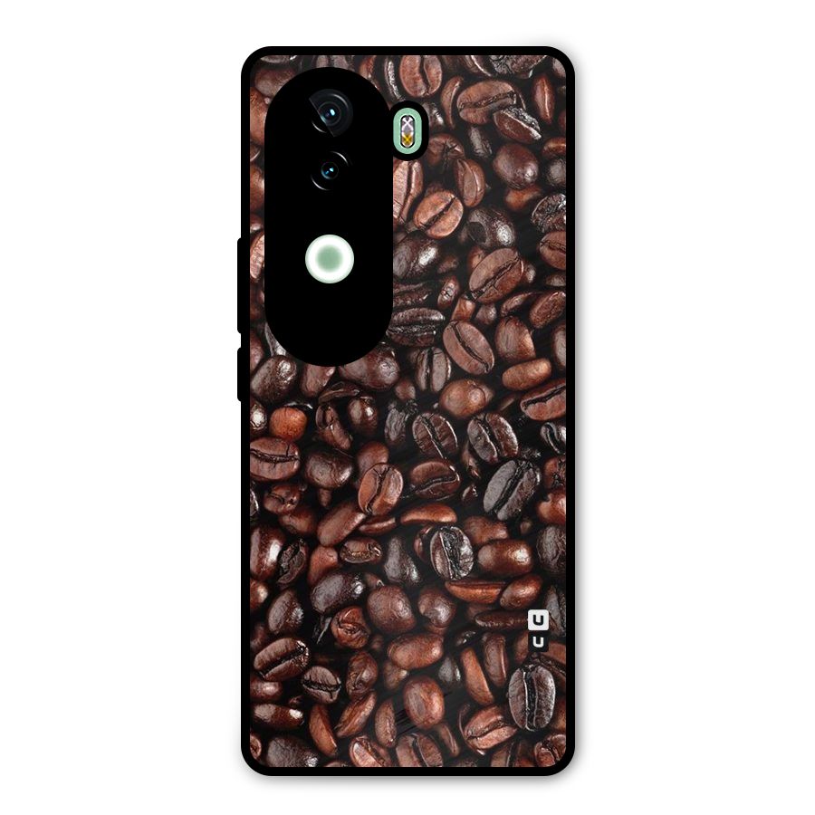 Coffee Beans Texture Metal Back Case for iQOO Z9s