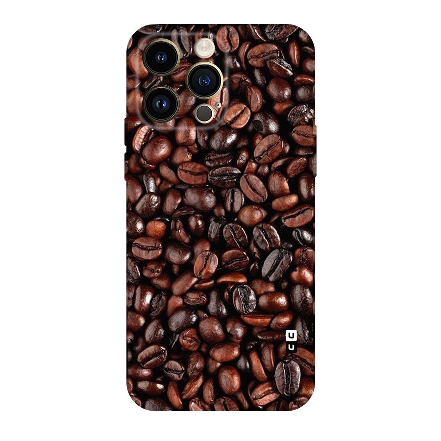 Coffee Beans Texture Original Polycarbonate Back Case for iPhone 14 Pro Max