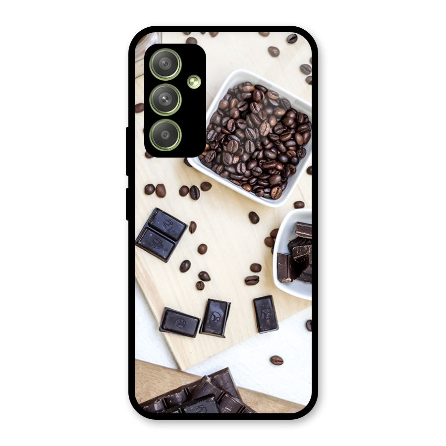 Coffee Beans and Chocolate Glass Back Case for Galaxy A54