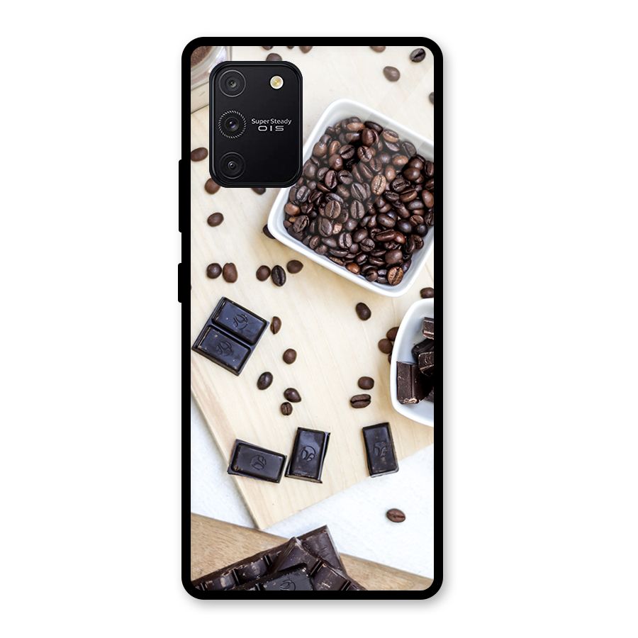 Coffee Beans and Chocolate Glass Back Case for Galaxy S10 Lite