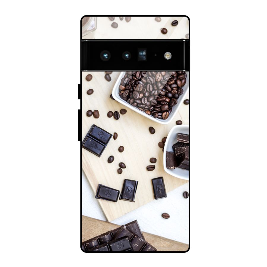 Coffee Beans and Chocolate Glass Back Case for Google Pixel 6 Pro