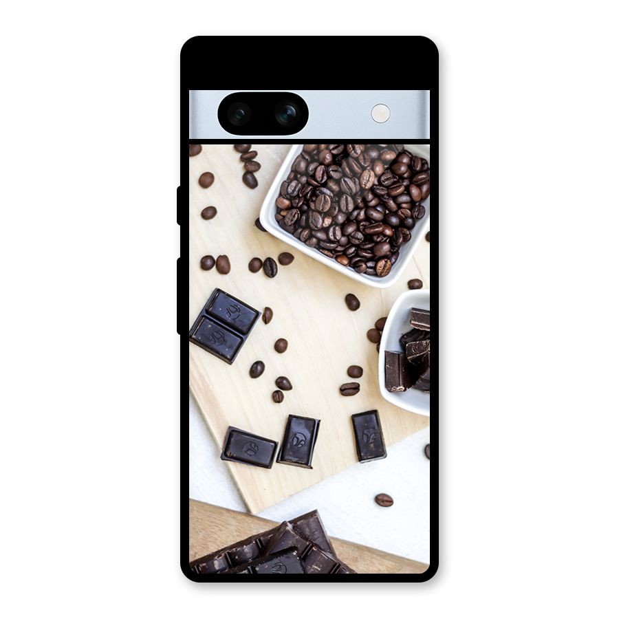Coffee Beans and Chocolate Glass Back Case for Google Pixel 7a