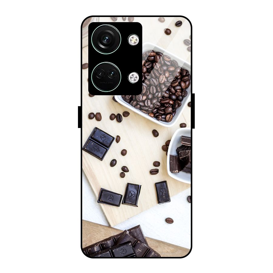 Coffee Beans and Chocolate Glass Back Case for Oneplus Nord 3