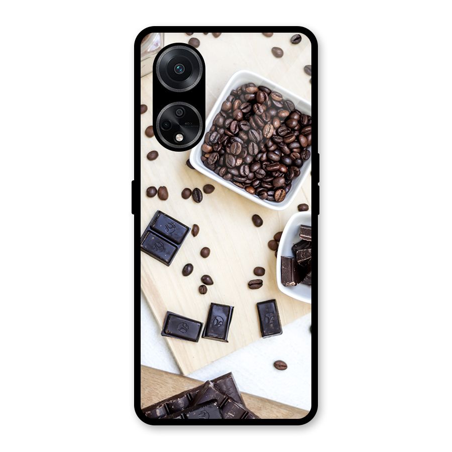 Coffee Beans and Chocolate Glass Back Case for Oppo F23