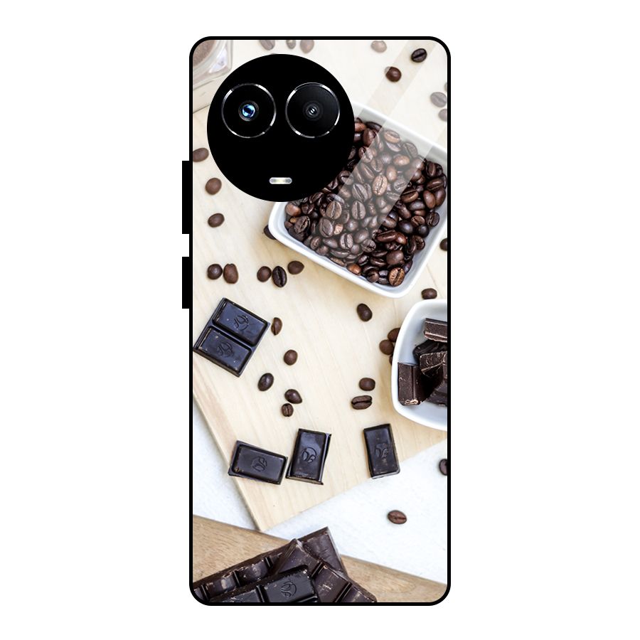 Coffee Beans and Chocolate Glass Back Case for Realme 11X