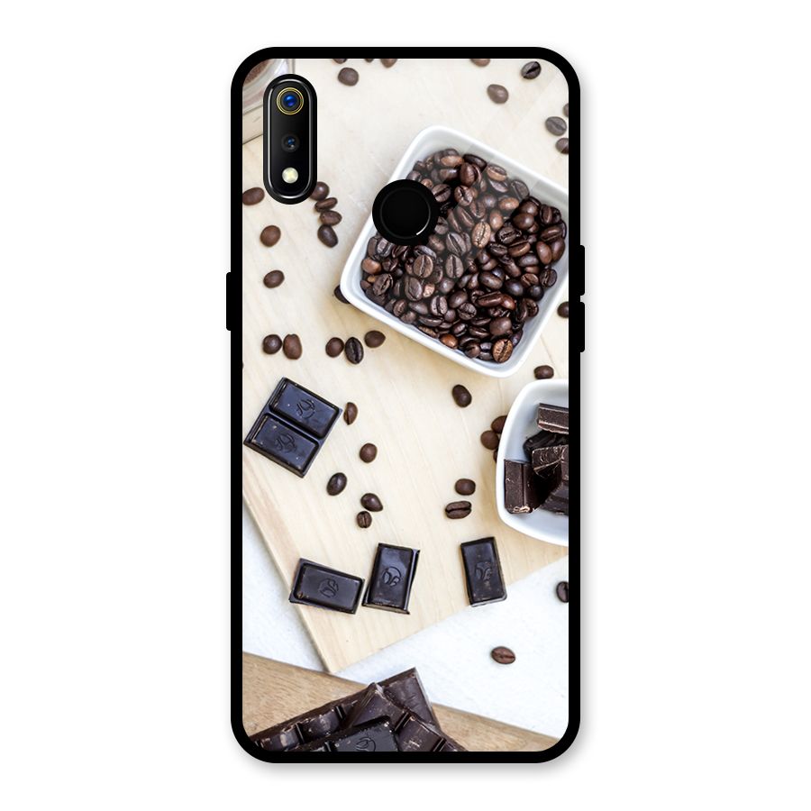 Coffee Beans and Chocolate Glass Back Case for Realme 3i