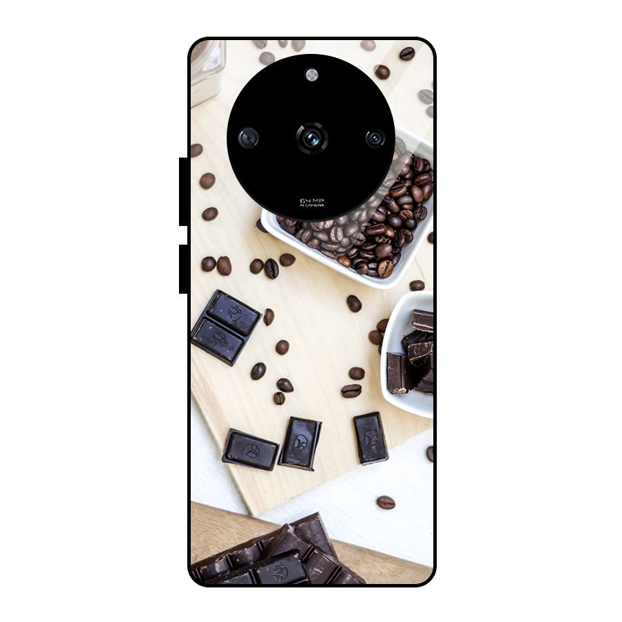 Coffee Beans and Chocolate Glass Back Case for Realme Narzo 60 5G