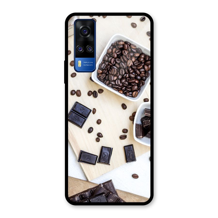 Coffee Beans and Chocolate Glass Back Case for Vivo Y31