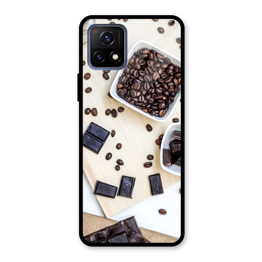 Coffee Beans and Chocolate Glass Back Case for Vivo Y72 5G