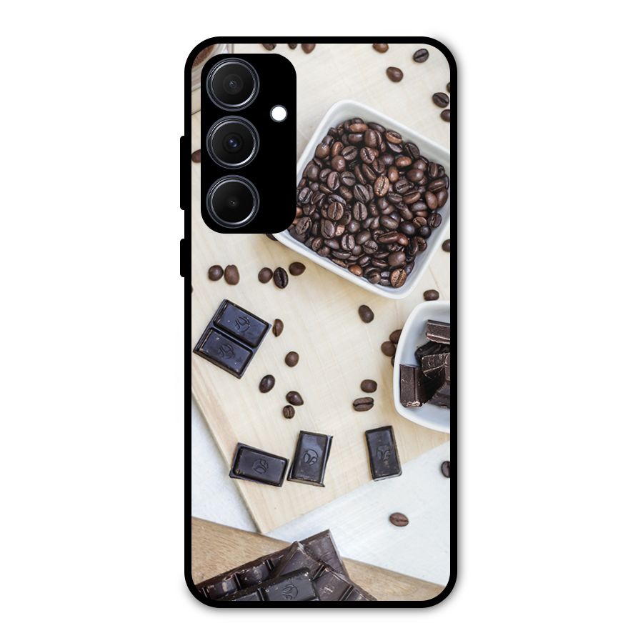 Coffee Beans and Chocolate Metal Back Case for Galaxy A35