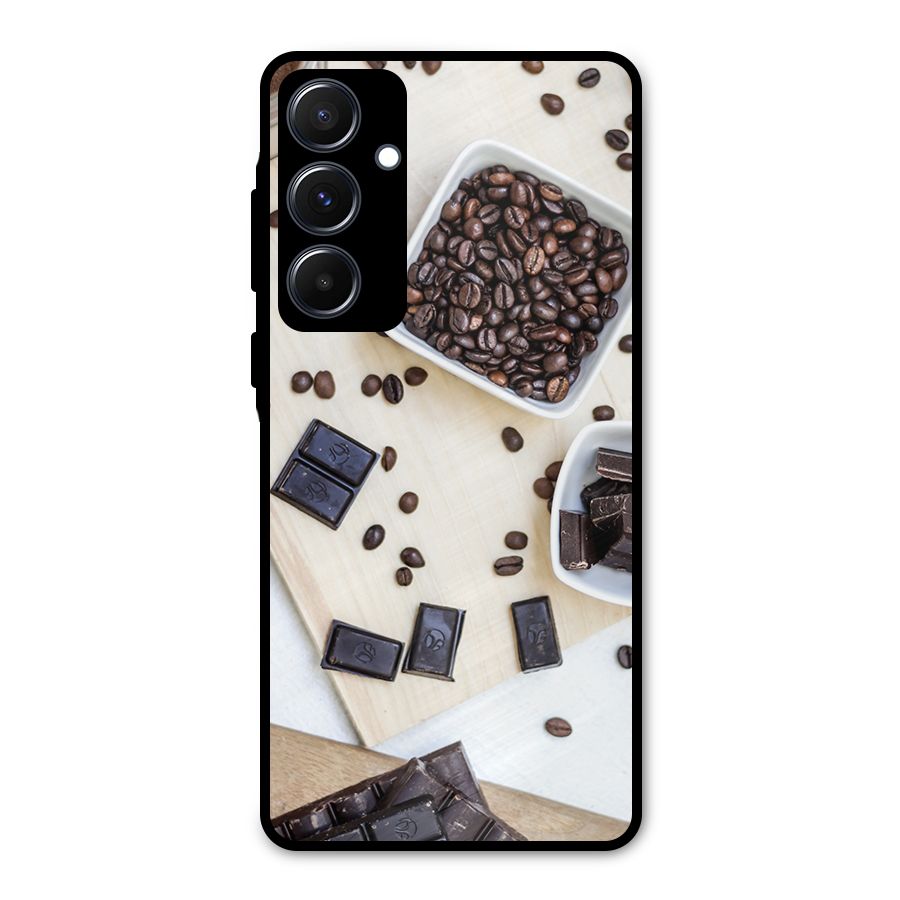 Coffee Beans and Chocolate Metal Back Case for Galaxy A55