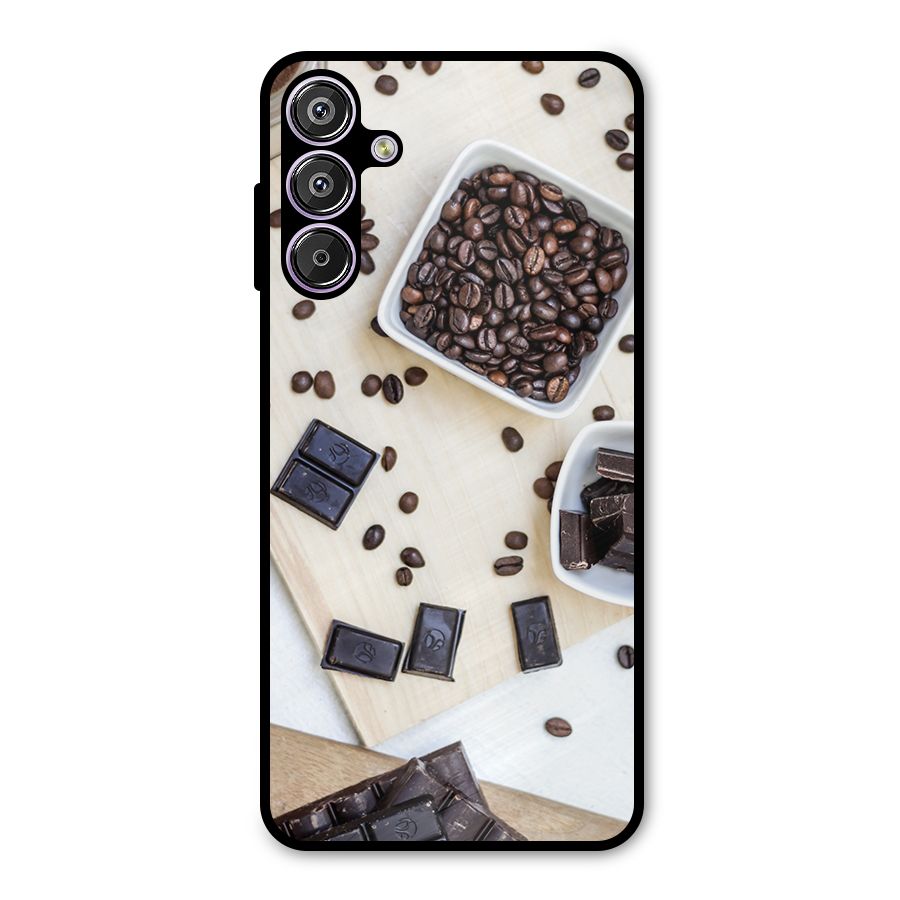 Coffee Beans and Chocolate Metal Back Case for Galaxy F15