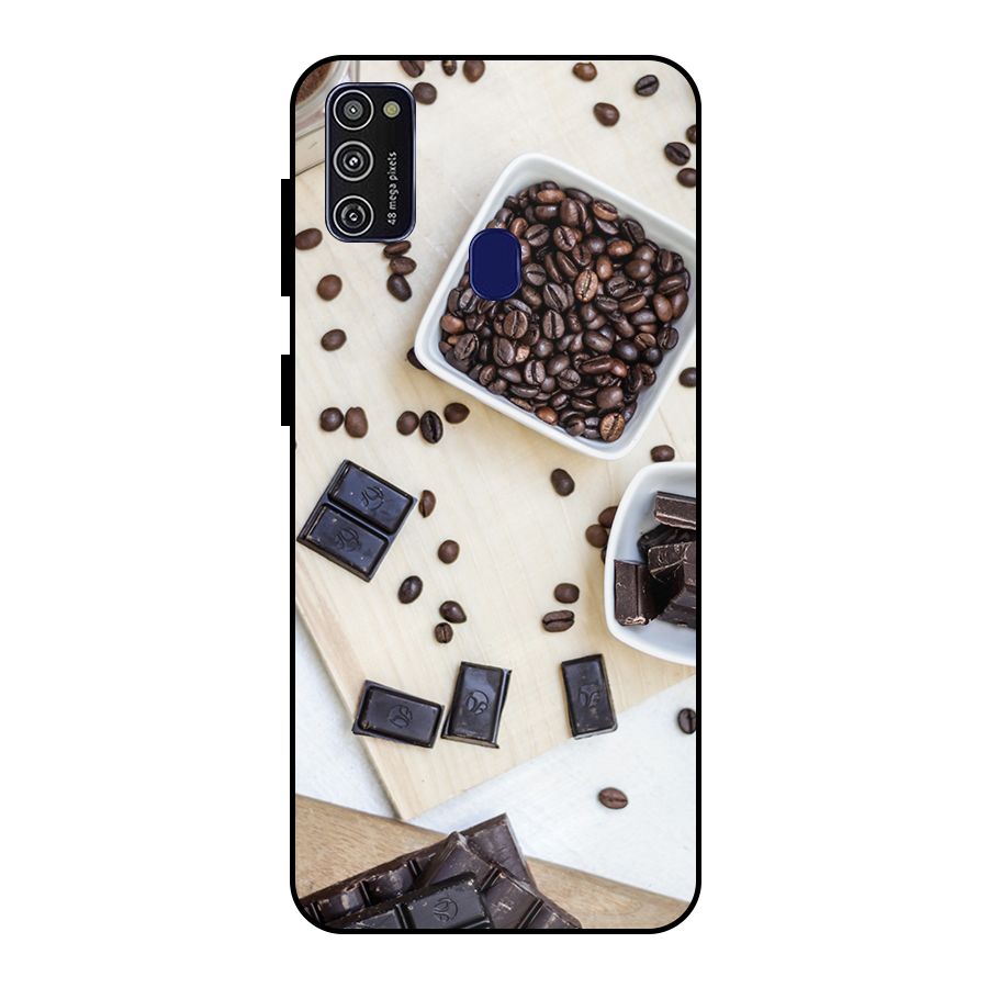 Coffee Beans and Chocolate Metal Back Case for Galaxy M21