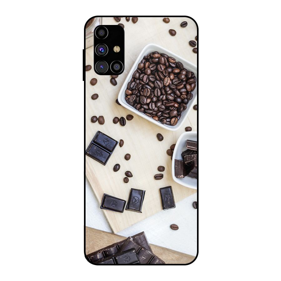 Coffee Beans and Chocolate Metal Back Case for Galaxy M31s