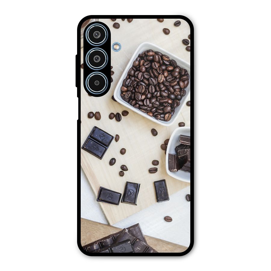 Coffee Beans and Chocolate Metal Back Case for Galaxy M35