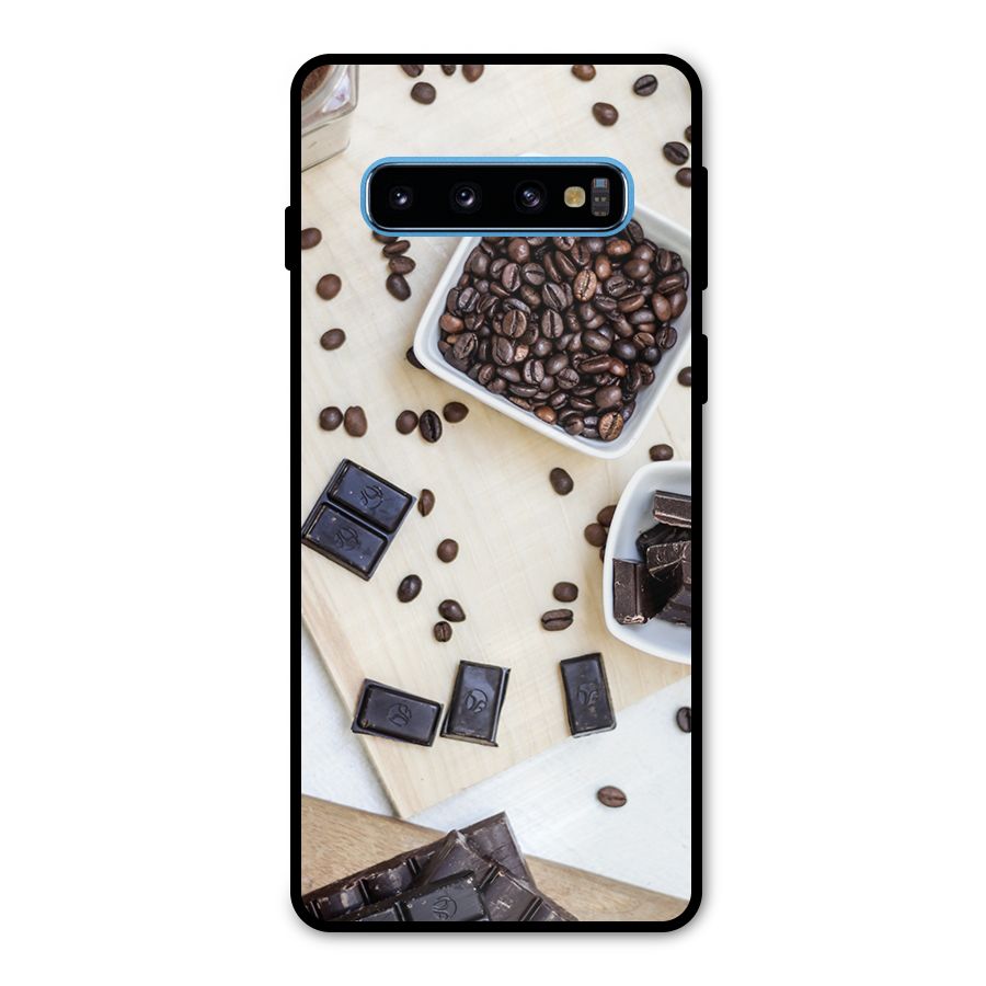Coffee Beans and Chocolate Metal Back Case for Galaxy S10