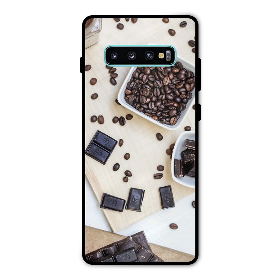 Coffee Beans and Chocolate Metal Back Case for Galaxy S10 Plus
