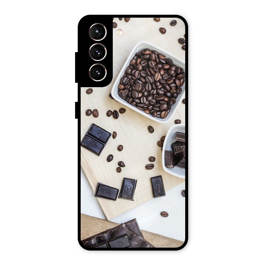 Coffee Beans and Chocolate Metal Back Case for Galaxy S21 5G