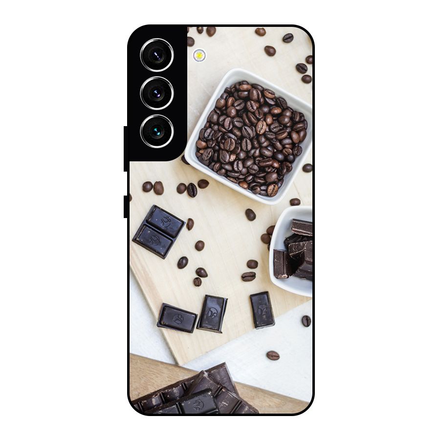 Coffee Beans and Chocolate Metal Back Case for Galaxy S22 5G