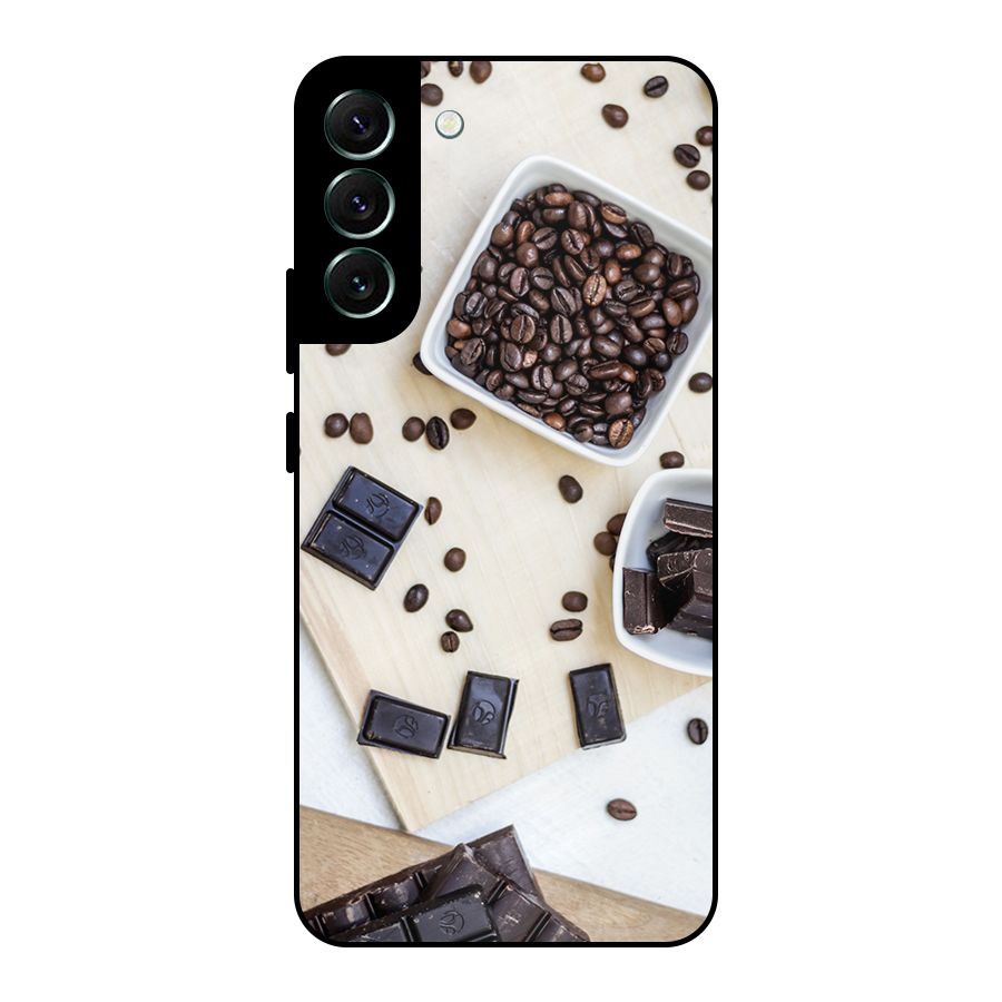 Coffee Beans and Chocolate Metal Back Case for Galaxy S22 Plus 5G