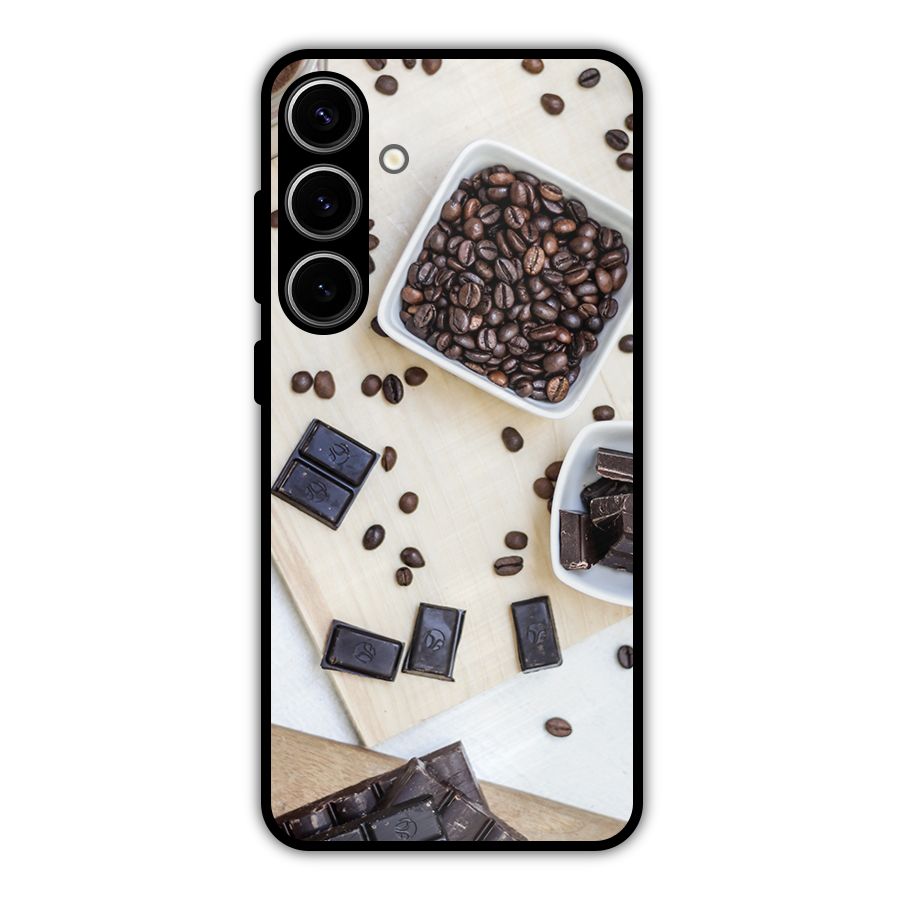 Coffee Beans and Chocolate Metal Back Case for Galaxy S24 Plus
