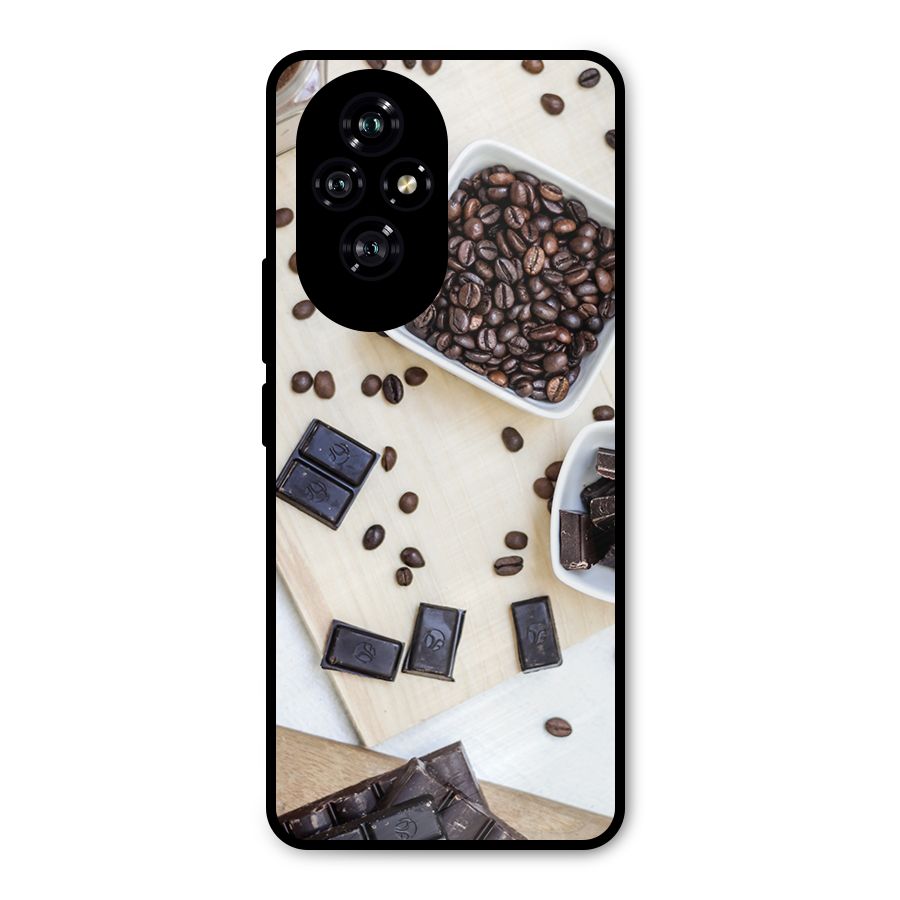Coffee Beans and Chocolate Metal Back Case for Honor 200
