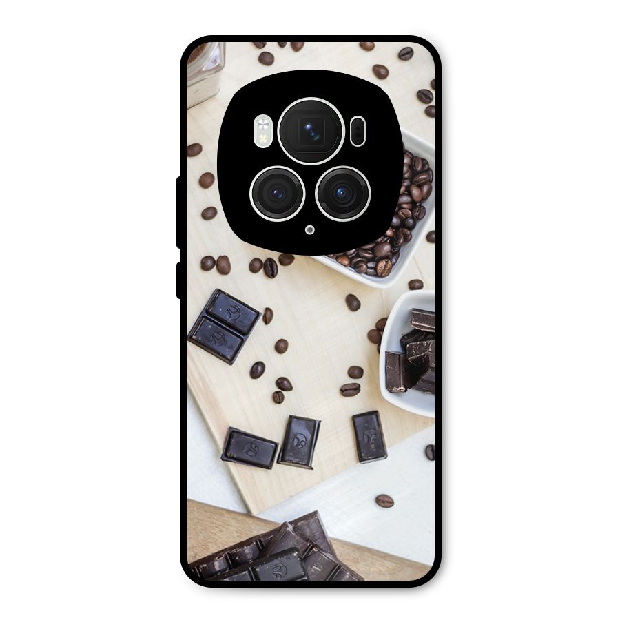 Coffee Beans and Chocolate Metal Back Case for Honor Magic6 Pro